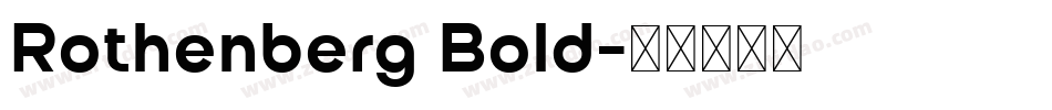 Rothenberg Bold字体转换